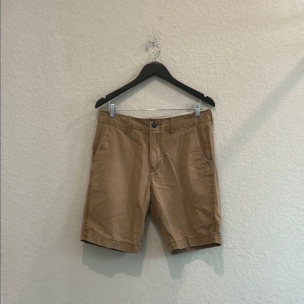 American Eagle Outfitters Tan Flat Front Shorts Size 31